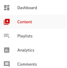 content tab youtube